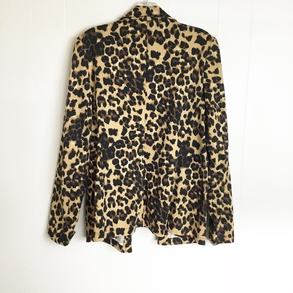 Grace Elements Leopard Print Size M Jacket - image 4